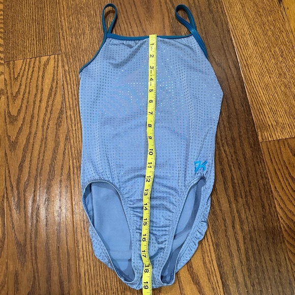 GK Elite Vintage Y2K Blue Leotard Child Large - Picture 1 of 5